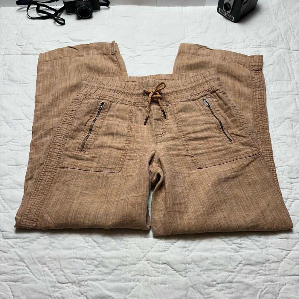 Athleta Cabo Linen Wide Leg Pants | 100% Linen Resort Coastal butter mom - Picture 4 of 12